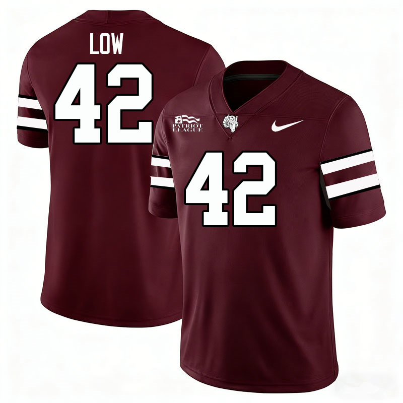 Fordham Rams #42 Jack Low College Football Jerseys,Uniforms-Maroon